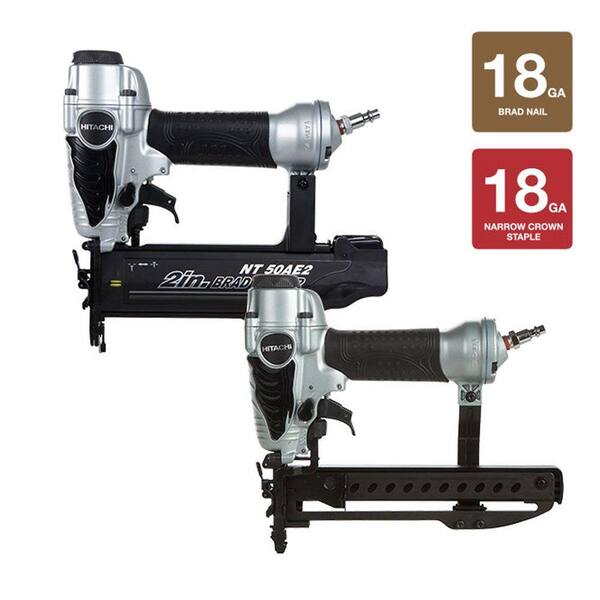 Hitachi 2-Piece 2 in. x 18-Gauge Finish Nailer and 0.25 in. Narrow Crown Stapler Kit