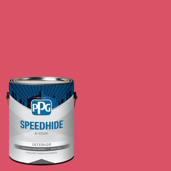 1 gal. PPG1185-6 Cranberry Splash Satin Interior Paint