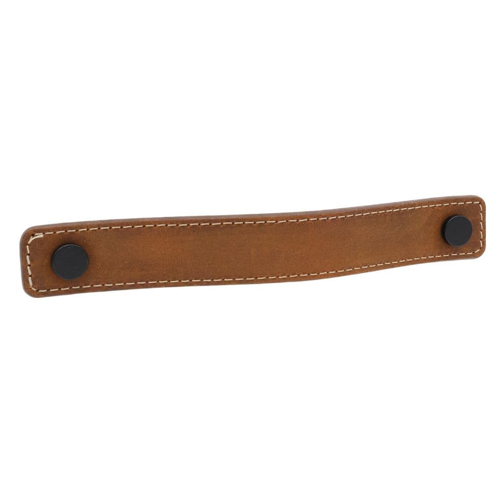 Saddle Leather 6 in. (152 mm) Center-to-Center Rustic Matte Black Drawer Pull price history on PriceWatchPro