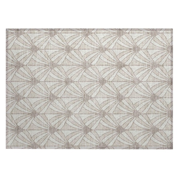 Chantille Machine Washable Indoor/Outdoor Abstract ACN2426 Ivory 2 ft. x 3 ft. Accent Rug
