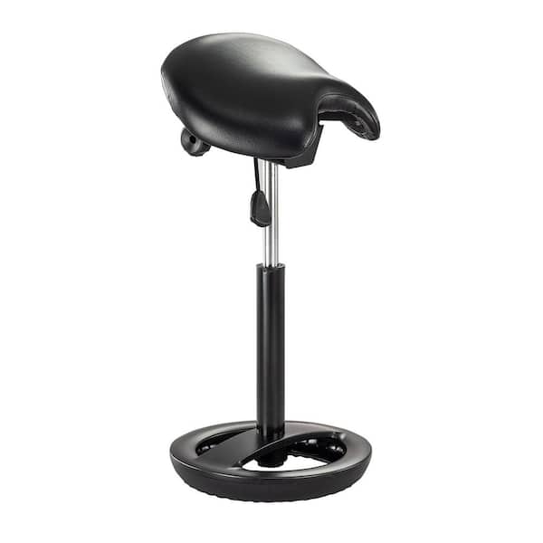Safco Twixt Saddle Black Vinyl Seat Stool, Extended-Height