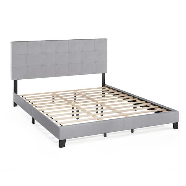 Laval Glacier California King Button Tufted Bed Frame