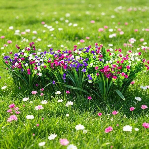 13 in. Multi-Colored Outdoor Artificial Daffodil Flowers Fake