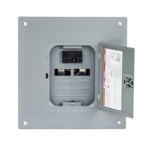 Homeline 100 Amp 8-Space 16-Circuit Indoor Main Breaker Plug-On Neutral Load Center with Cover