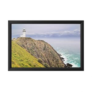 "Byron Bay Lighthouse" by Beata Czyzowska Framed with LED Light Landscape Wall Art 16 in. x 24 in.