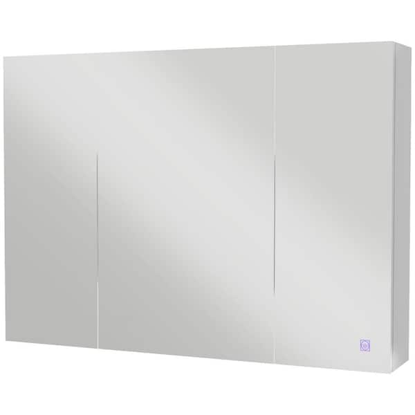 36 in. W x 26 in. H Rectangular Surface Mount Medicine Cabinet with Mirror and Light, Adjustable Shelves, USB Charge