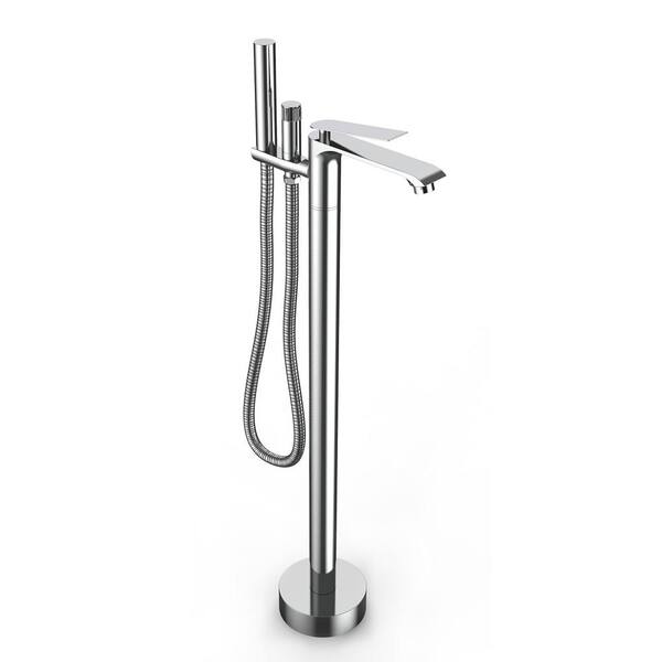 Maincraft Single-Handle Freestanding Bathtub Faucet with Handheld Shower in Chrome