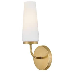 Selma 4.75 in. 1-Light Gold Wall Sconce