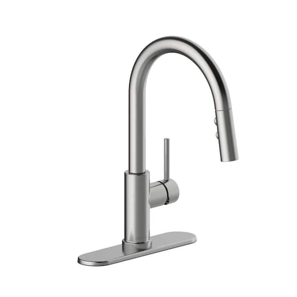 Seasons Westwind Single-Handle Pull-Down Sprayer Kitchen Faucet in Stainless Steel