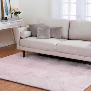 Piper Dusty Rose 7 ft. x 9 ft. Solid Polyester Area Rug