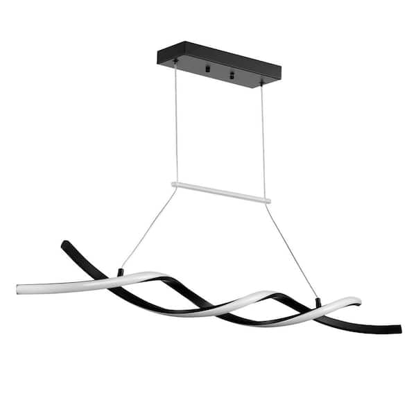 VEVOR Modern Chandelier Light Fixtures 0 Lights Silver Pendant Light Dimmable LED Pendant Light Remote Control