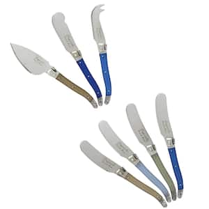 Laguiole 7-Piece Cream and Blue Cheese Knife and Spreader Set