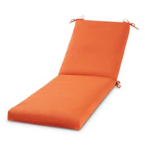23 in. x 73 in. Outdoor Chaise Lounge Cushion in Rust