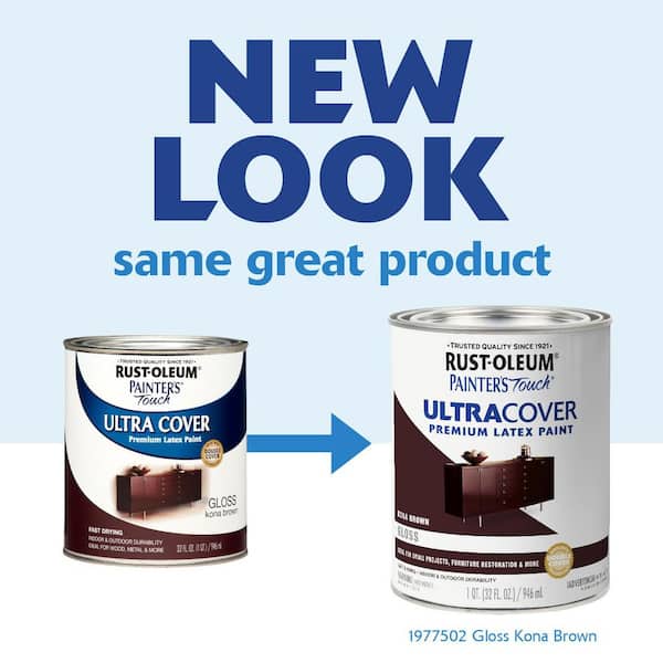 32 oz. Ultra Cover Gloss Kona Brown General Purpose Paint
