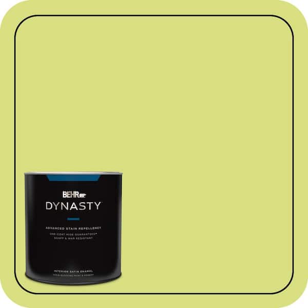 BEHR DYNASTY 1 qt. #410B-4 Carolina Parakeet Satin Enamel Interior Stain-Blocking Paint & Primer