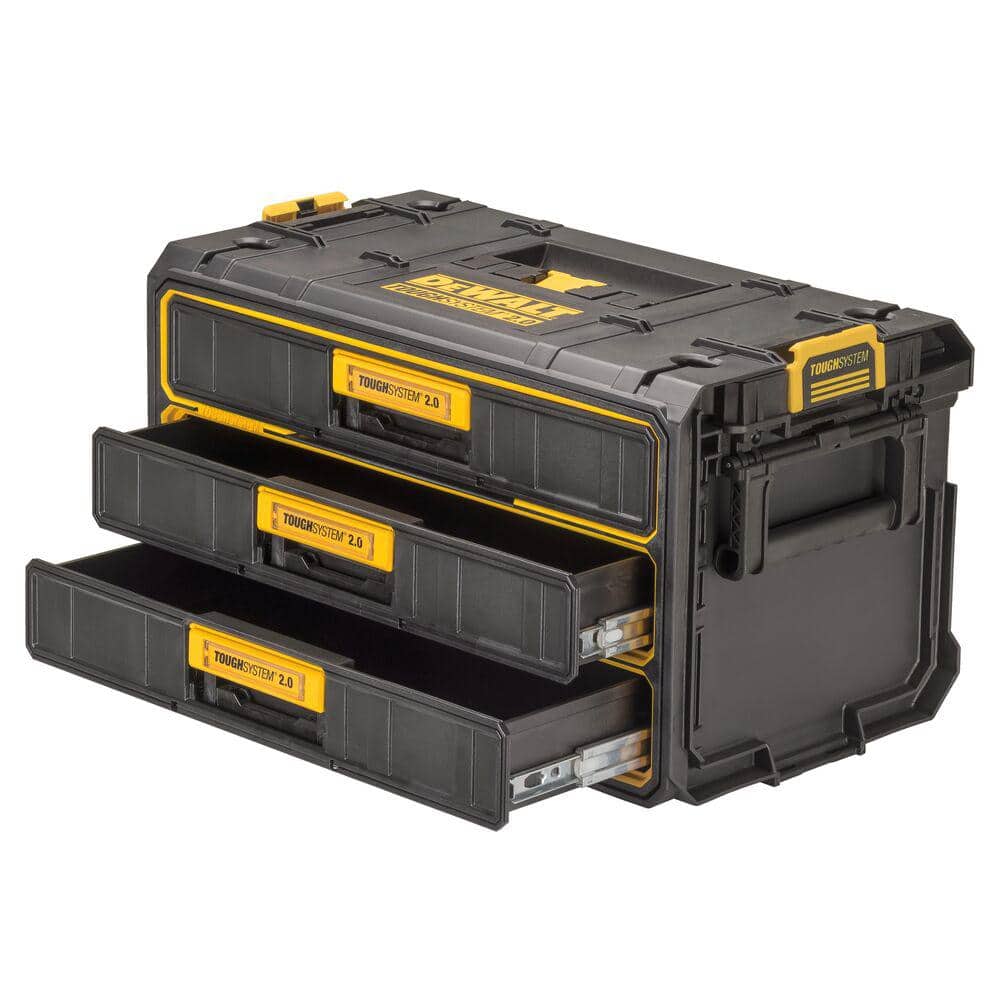 Black and Yellow Plastic 3-Drawer Tool Organizer