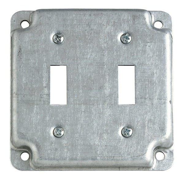 Steel City 4 in. Square Surface Cover Double Toggle Device