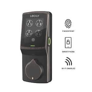 Secure Pro Venetian Bronze Deadbolt WiFi Smart Lock with 3D Fingerprint, Hack-proof Keypad, Mobile app, Alexa/Hey Google