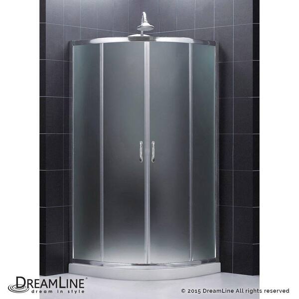 DreamLine Prime 34-3/8 in. W x 34-3/8 in. D x 72 in. H Framed Sliding Shower Enclosure in Chrome