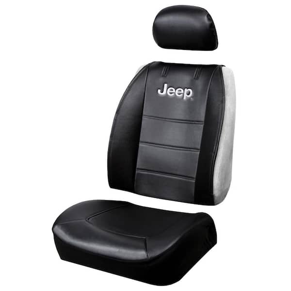 Plasticolor Jeep 26 in. x 22 in. x 0.5 in. Heavy-Duty Sideless 3-Piece Design Seat Cover with Cargo Pocket