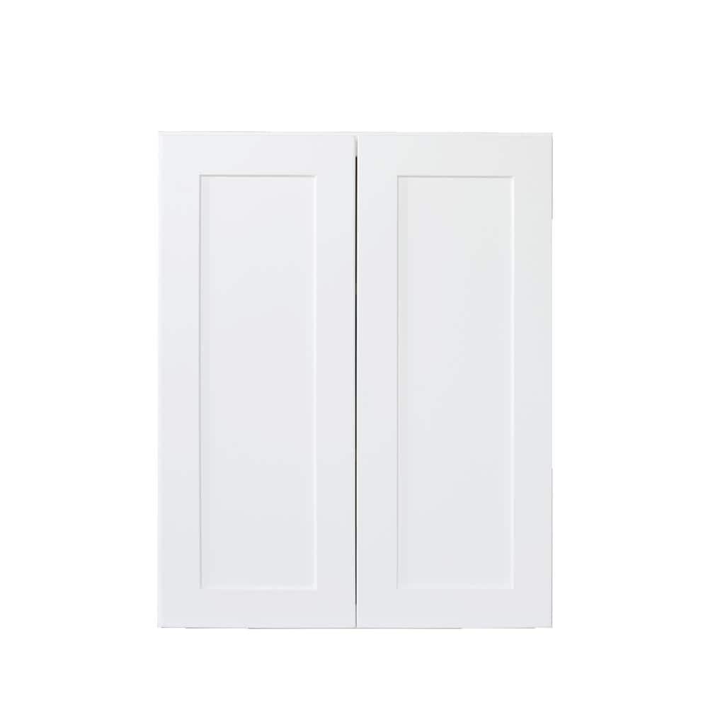 Bremen Cabinetry Bremen Ready to Assemble 27x36x12 in. Shaker Wall Cabinets with 2 Doors and 2 Adjustable Shelves in White