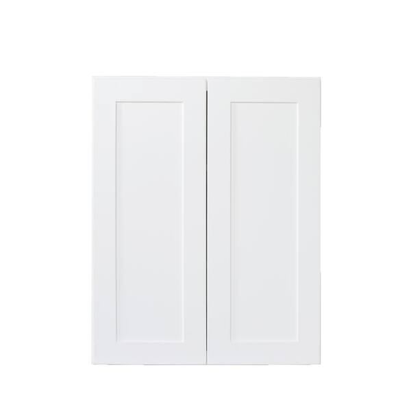 Bremen Ready to Assemble 36x36x12 in. Wall Cabinets with 2 Doors and Two Adjustable Shelves in Shaker White