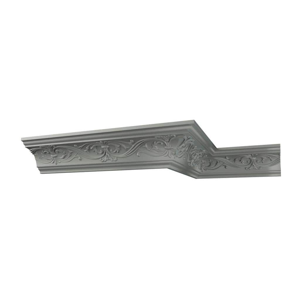 Abel 96 in. Polyurethane Crown Moulding with Intricate Design