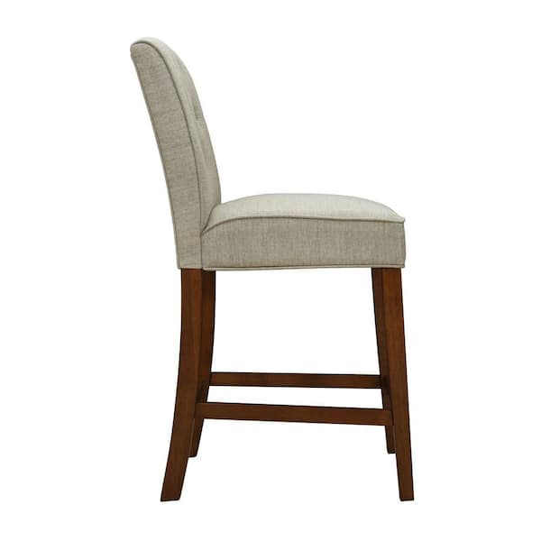 Misha 26 in. Tan Wood Counter Stool