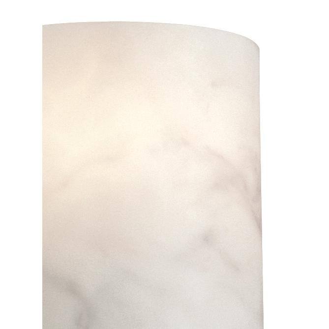 White Alabaster Dimmable Direct Wired Wall Sconce