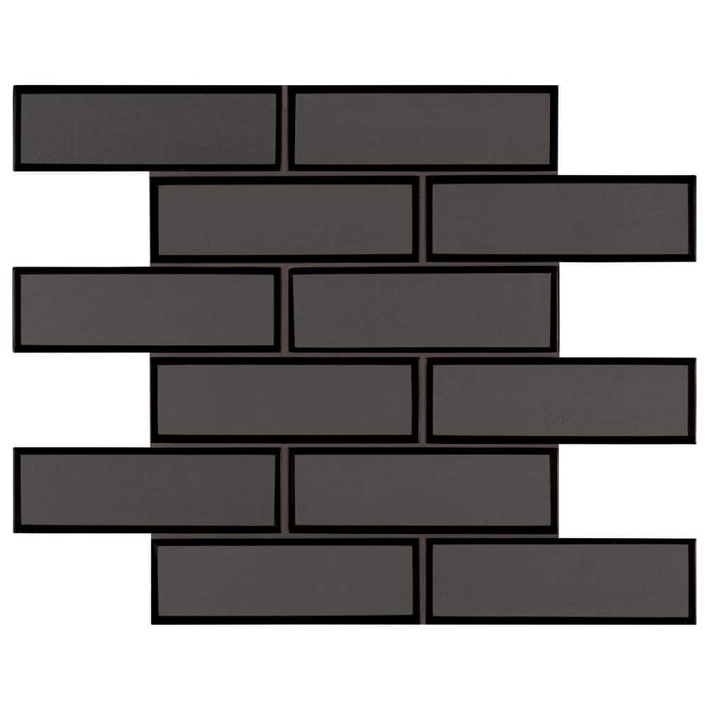 MSI Metallic Gray Beveled Subway Glas...