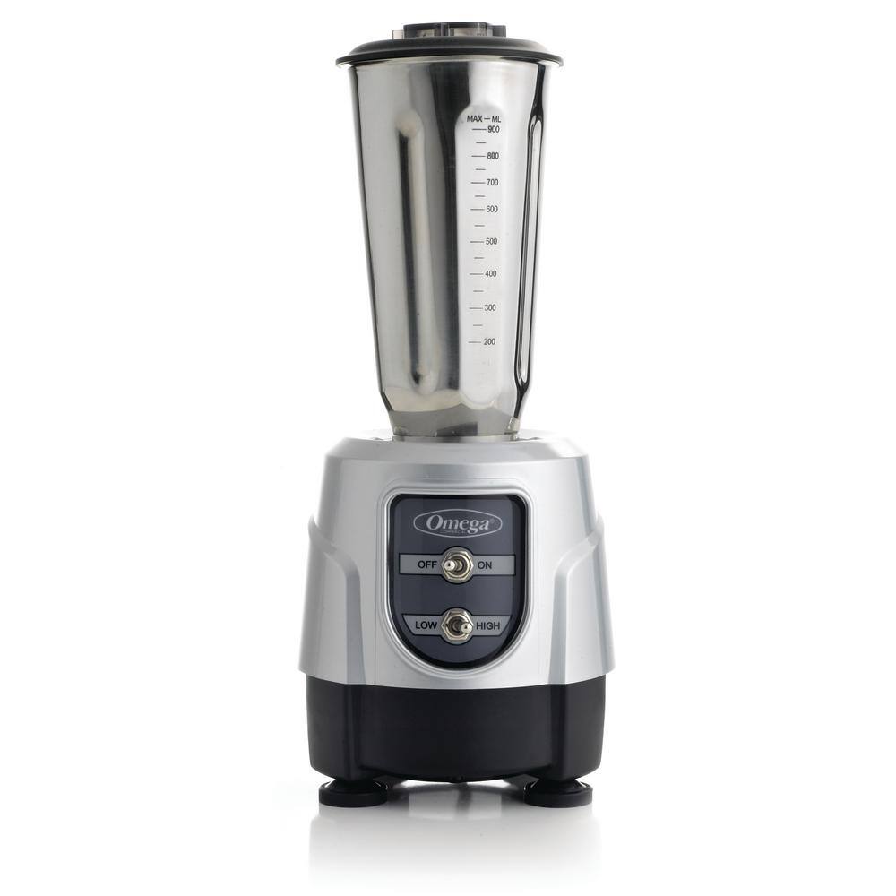 UPC 737416033604 product image for Omega 1 HP 32 oz. 2-Speed Silver Blender with Stainless Steel Jar | upcitemdb.com