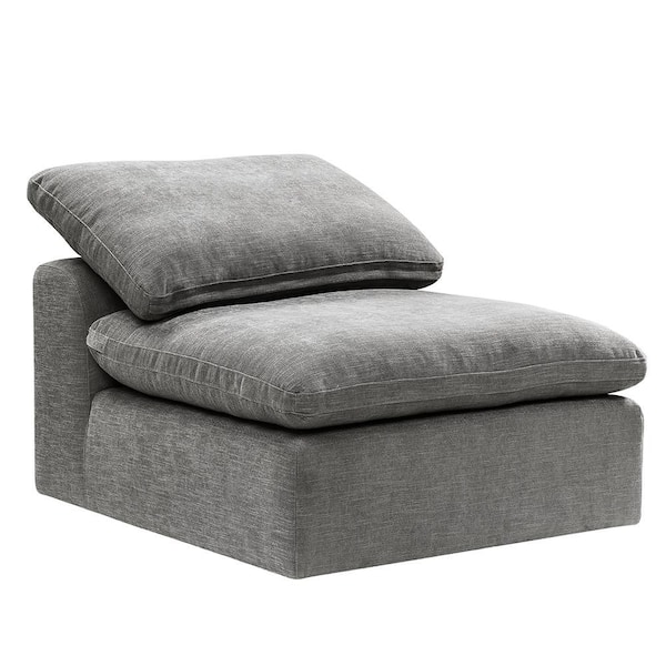 Naveen Gray Linen Wood No Additional Features Side Chair 1 Piece