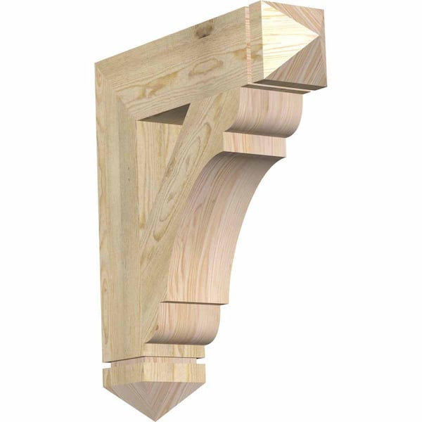 Ekena Millwork 6 in. x 30 in. x 26 in. Douglas Fir Olympic Arts and Crafts Rough Sawn Bracket