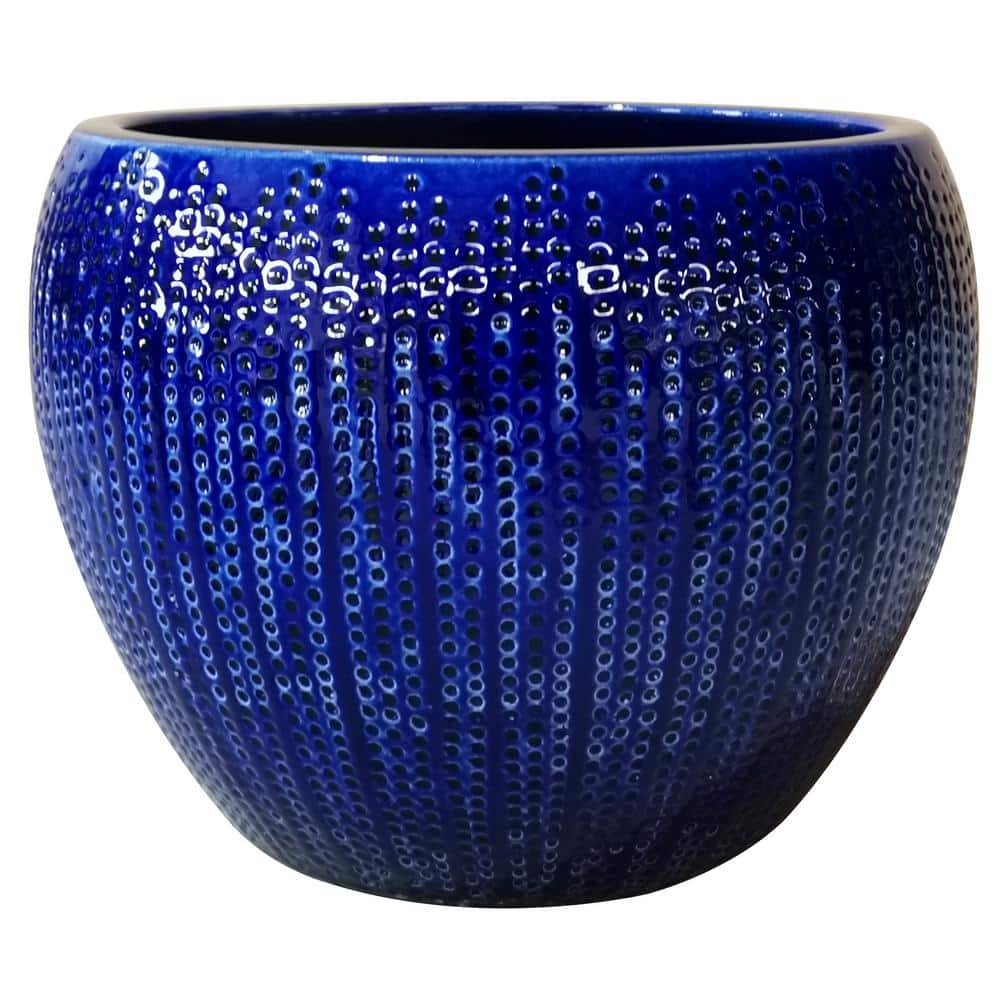 Trendspot 17 in. Dia Blue Calistoga Ceramic Planter CR01509N-17M - The Home  Depot