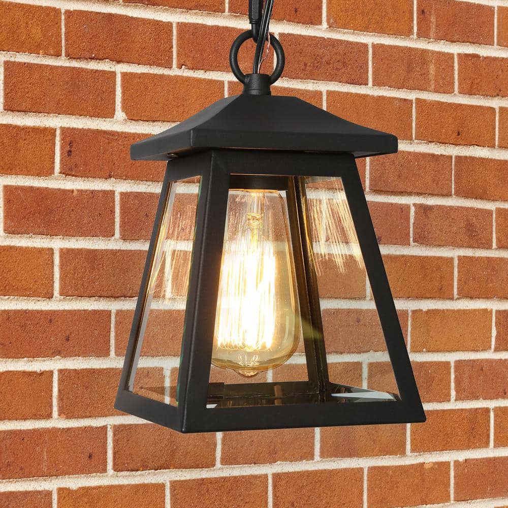Uolfin Modern Lantern Outdoor Hanging Light, Rhett 1-Light Rustic