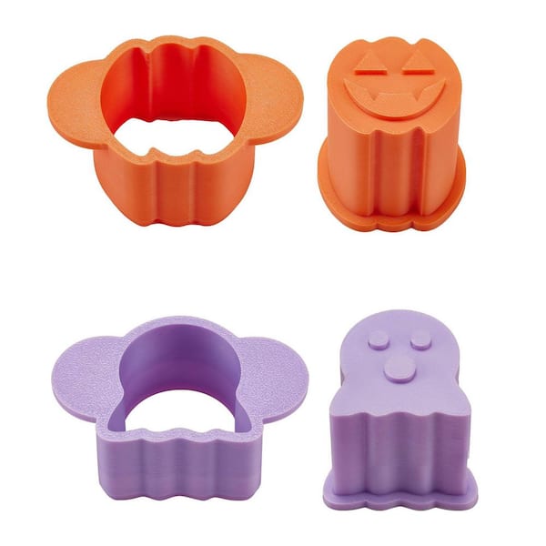 Halloween Pumpkin and Ghost Cake Pop Mold Set PLA Plastic Cakepop Cutter and Pusher Kit for Baking Projects