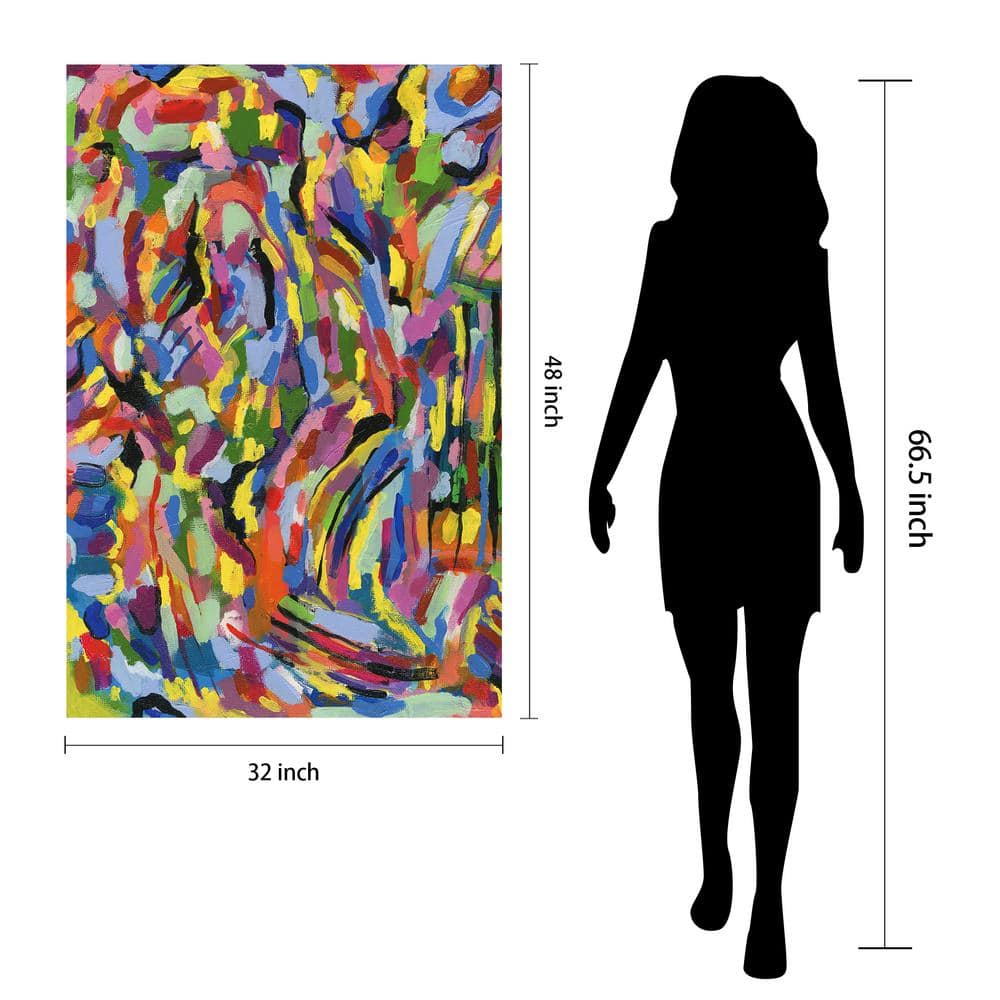 Rules of the Rainbow I Multicolor Tempered Glass Abstract Wall Art