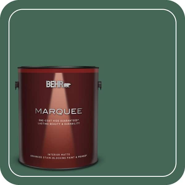 BEHR MARQUEE 1 gal. #M420-7 Billiard Green Matte Interior Paint & Primer