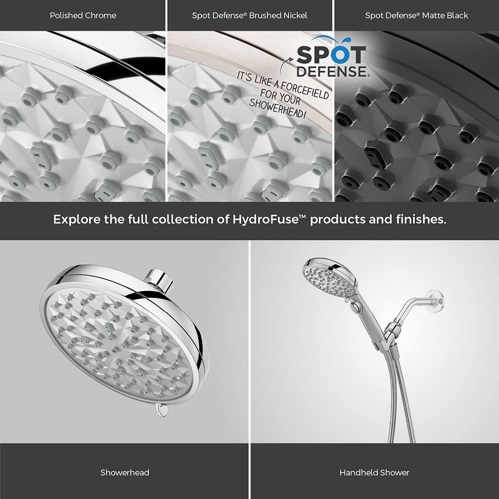 HydroFuse Polished Chrome 6-Function Wall Mounted Shower Head
