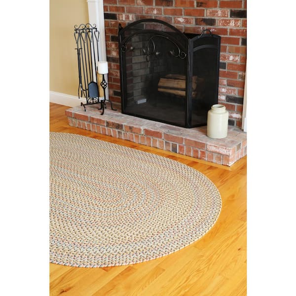 Rhody Forest Green Braided Area Rug