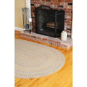 Revere Earth Beige 2 ft. x 3 ft. Oval Indoor/Outdoor Braided Area Rug