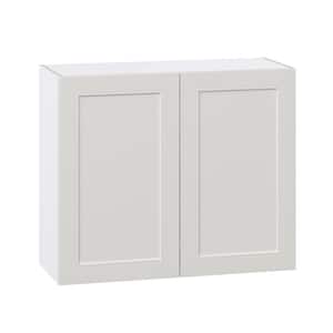 Littleton Painted 36 in. W x 30 in. H x 14 in. D in Gray Shaker Assembled Wall Kitchen Cabinet with Full High Doors