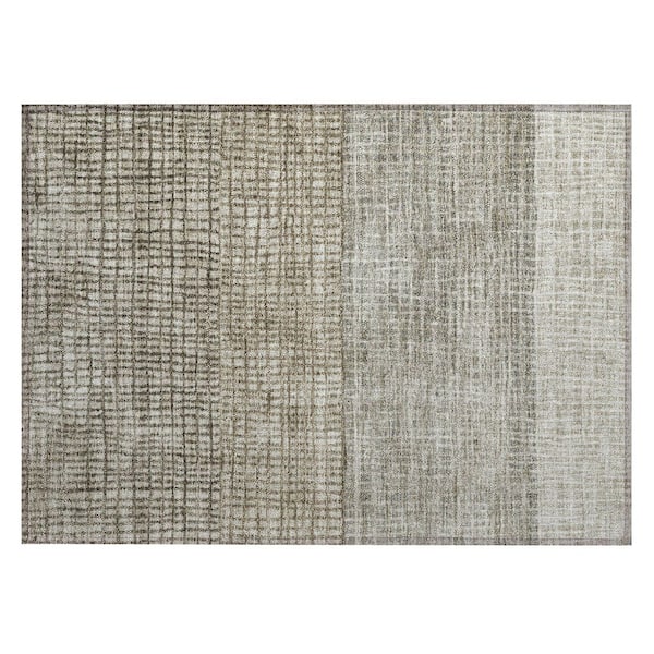 Chantille Machine Washable Indoor/Outdoor Abstract ACN1831 Taupe 2 ft. x 3 ft. Accent Rug