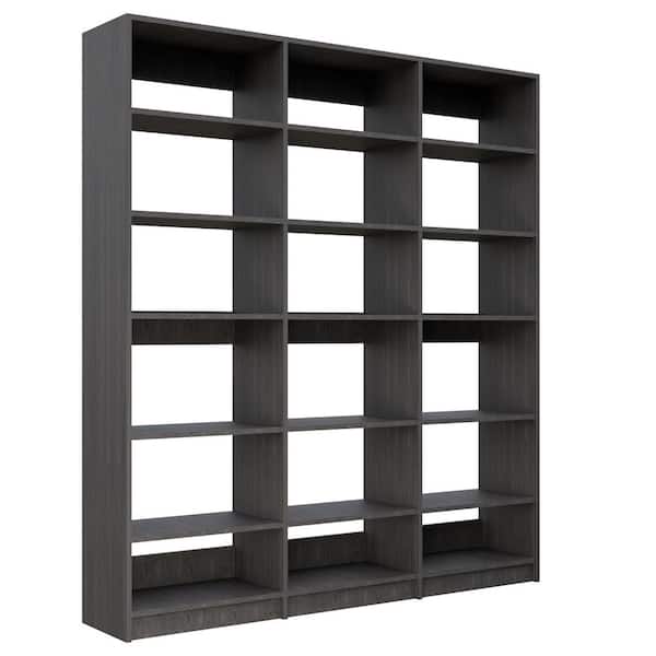 Alto Pantry Collection 109.5 in. W Grey Wall Mounted 3-Shelf Towers Wood Closet System
