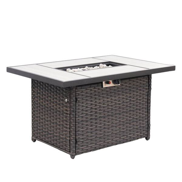 SUNRINX 45,000 BTU 43 in. Outdoor Metal Propane Gas Fire Pit Table