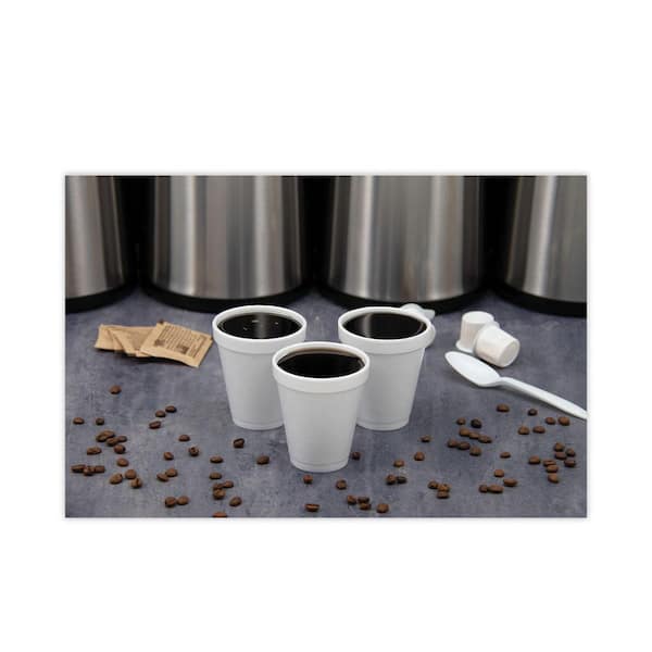 DART 6 oz. White Disposable Foam Cups, 25/Bag, 40 Bags/Carton DCC6J6 - The  Home Depot