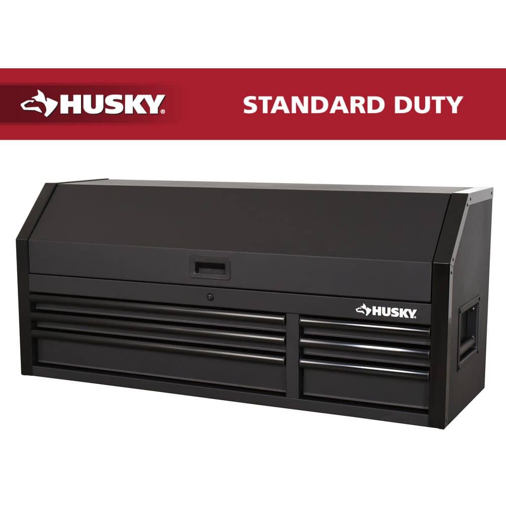 Husky Standard-Duty 52 in. W x 18.1 in. D 6-Drawer Matte Black Top Tool Chest