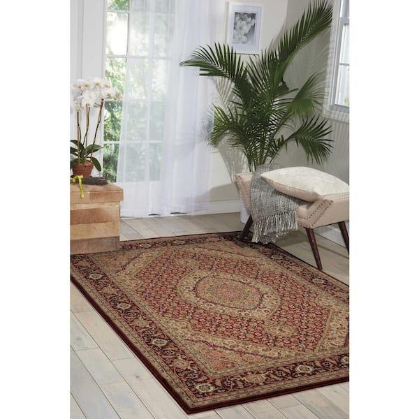 Persian Arts Brick 4 ft. x 6 ft. Border Traditional Area Rug