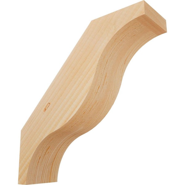 Ekena Millwork 3 1/2"W x 12"D x 12"H Funston Smooth Knee Brace, Douglas Fir