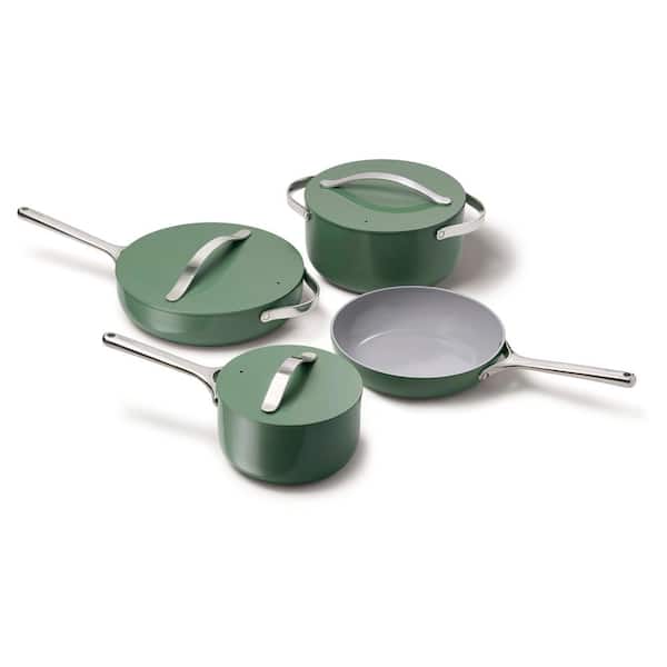 Caraway Home 7-Piece Silt Green Non-Stick Ceramic Cookware Set + Reviews